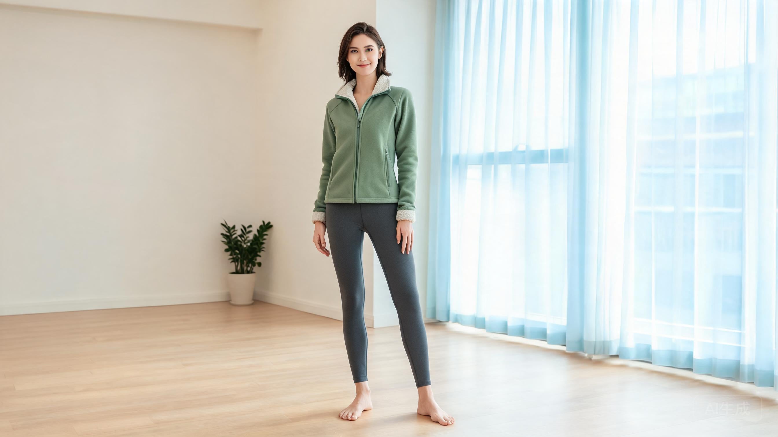The Flexvibe Fleece-Lined Zipper Jacket for Women's Activewear Comfort