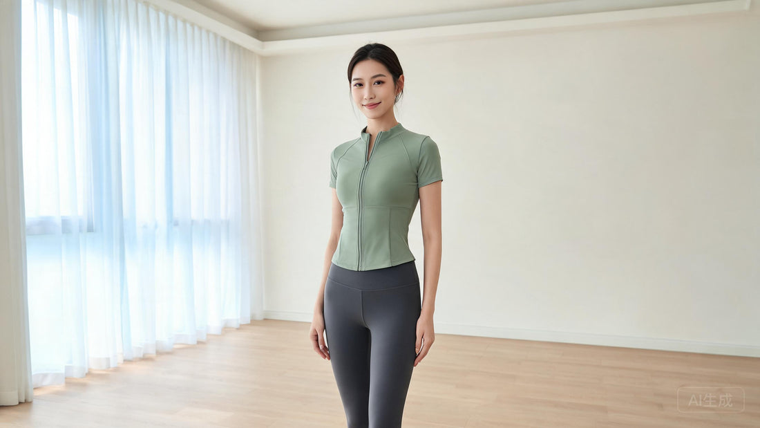 Versatile Yoga Apparel Featuring the Flexvibe Short Sleeve Zipper Jacket