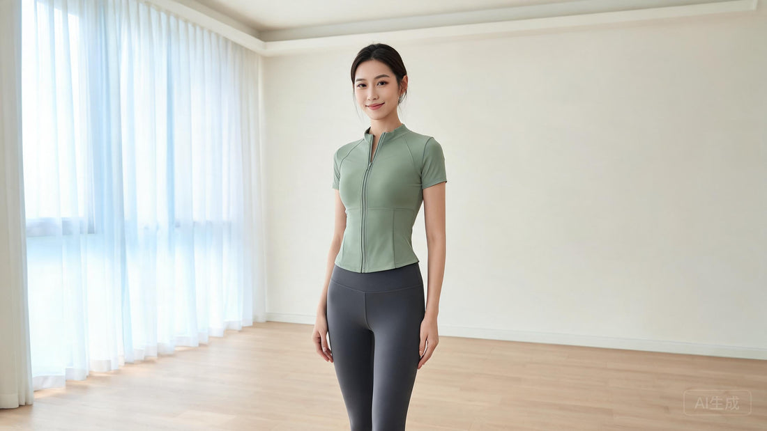 Versatile Yoga Apparel Featuring the Flexvibe Short Sleeve Zipper Jacket