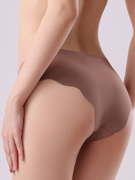 Flexvibe Seamless Ice Silk Panties | Cloud Ruffle, Low Waist, Cotton Crotch, 6 Colors, S–XL