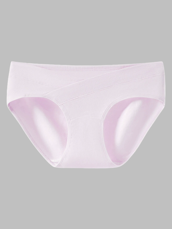 Flexvibe Low Waist Maternity Underwear 10A Antibacterial V-Cross Belly Support Cotton Thin Comfort Briefs