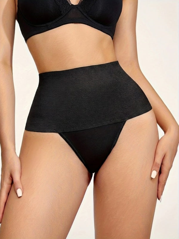 Flexvibe Women's High Waist Tummy Control Thong No Roll Down Postpartum Shaping