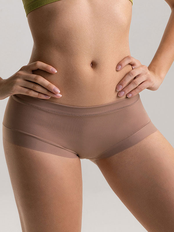 Flexvibe Sexy Seamless Mid-Waist Underwear High Stretch Thong for Fitness Yoga Women