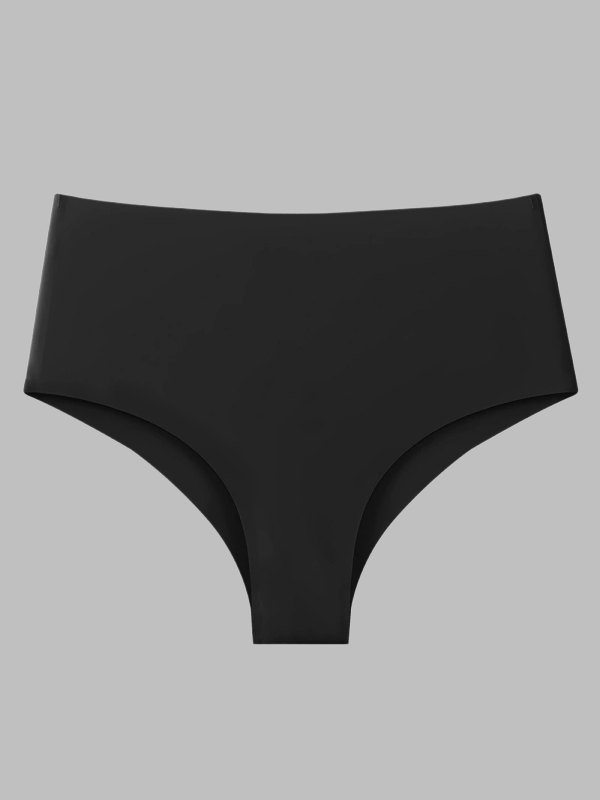 Flexvibe Plus Size Seamless Ice Silk Panties for Women Low Waist Briefs Cotton Crotch Breathable