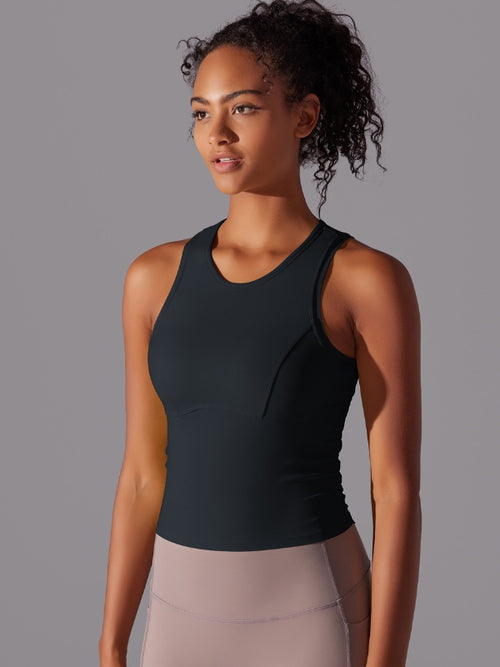 Flexvibe tummy control workout tank in Core Color, soft stretch main product image