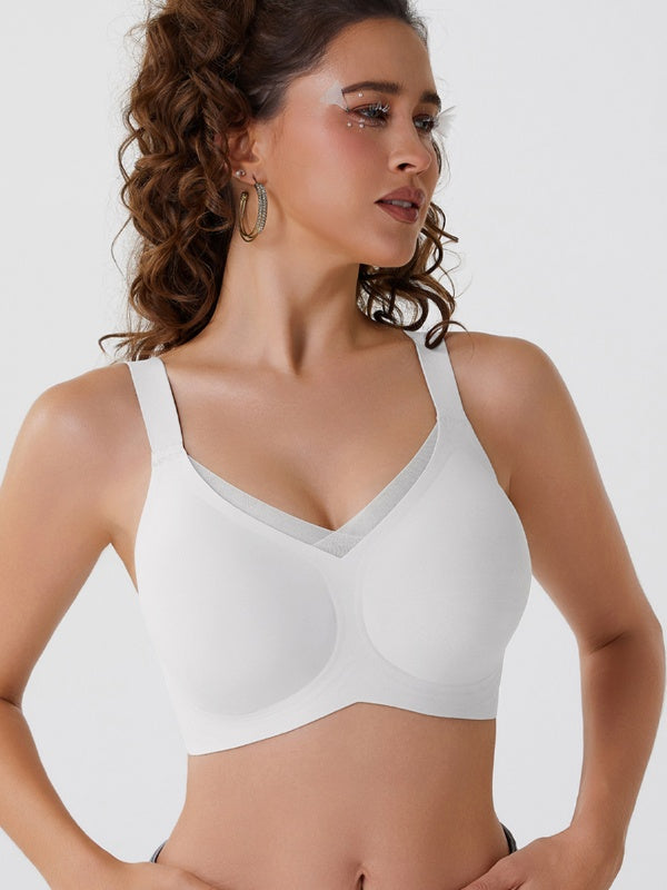 Flexvibe Cross Mesh Seamless Bra S-3XL - Wireless Full-Coverage Comfort Daily Bralette