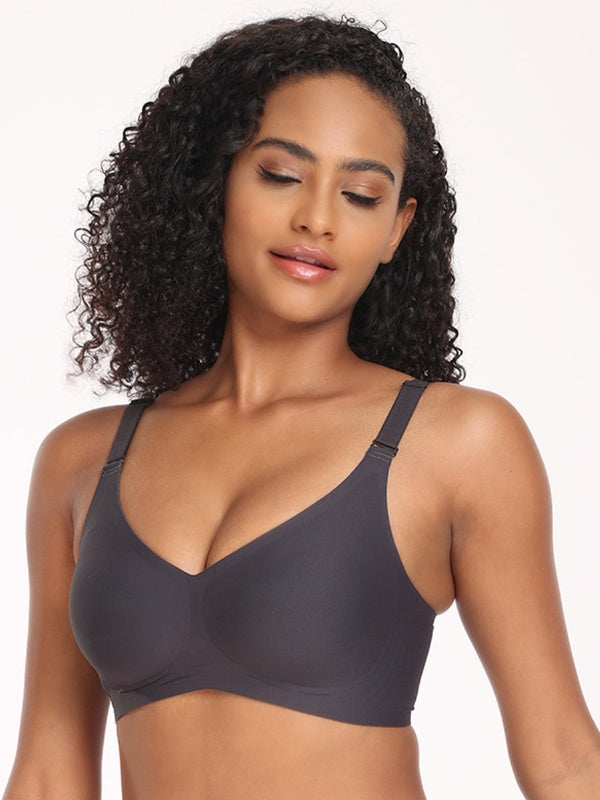Flexvibe Seamless Wireless Bra S-3XL - 3/4 Cup Breathable Adjustable Straps Bralette