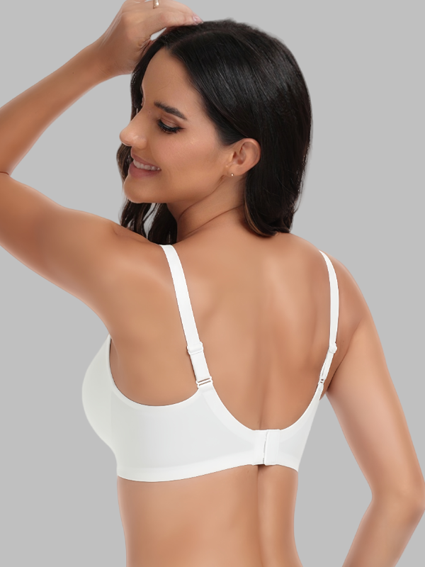 Flexvibe Seamless Full-Coverage Bra S-3XL - Wireless Stable Support Deep V Comfort Bralette