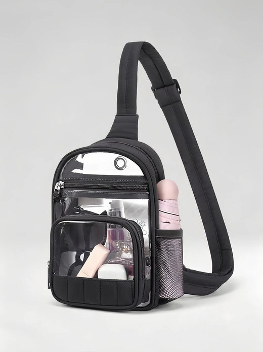 Flexvibe Clear Water Bottle Sling Crossbody Bag | Stadium-Approved, 3 Colors