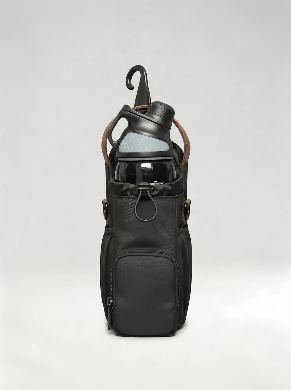 Flexvibe Fence Hook Water Bottle Crossbody Bag | Gym Tumbler Carrier for Women - Black