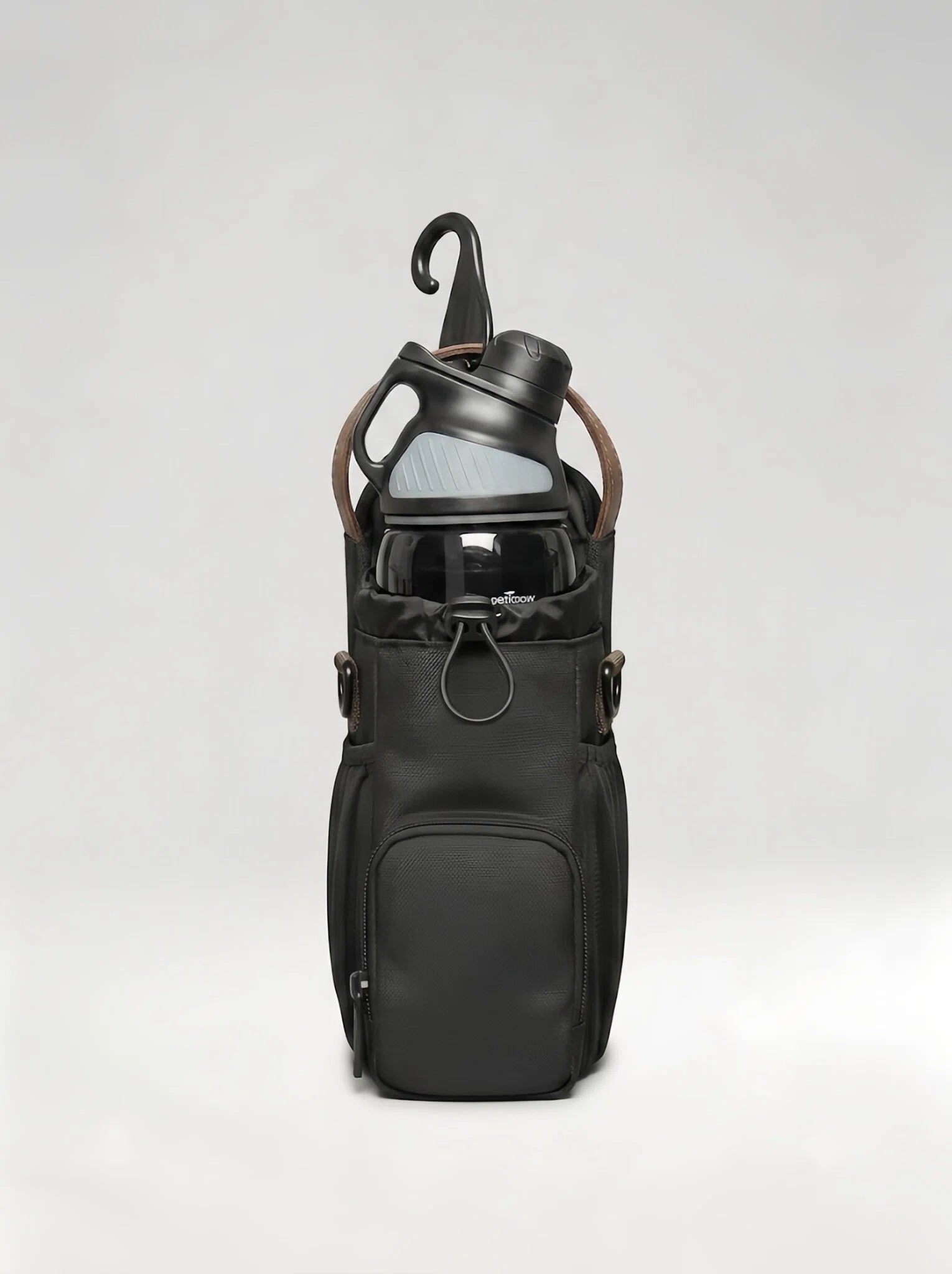 Flexvibe Fence Hook Water Bottle Crossbody Bag | Gym Tumbler Carrier for Women - Black