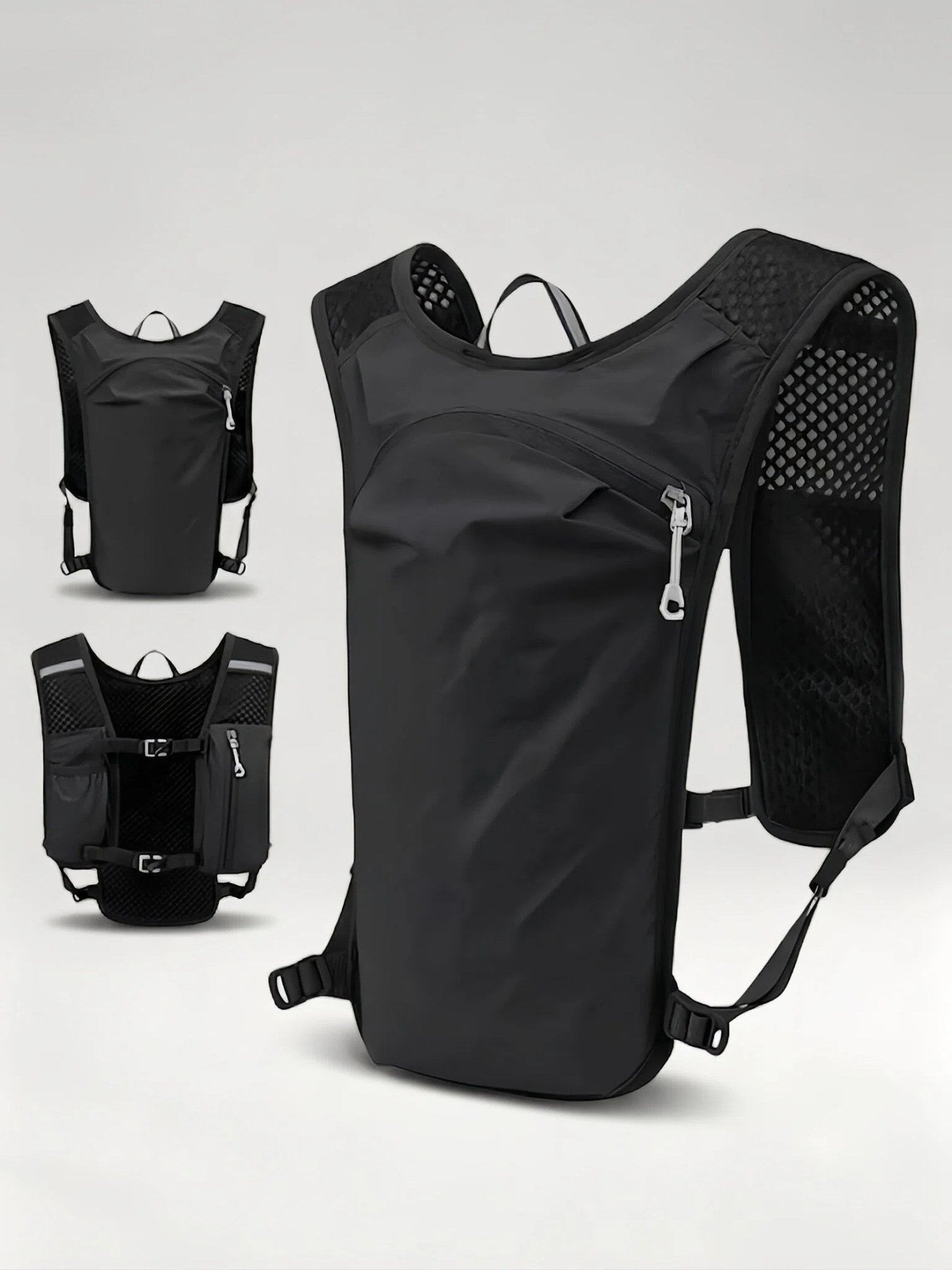 Flexvibe Slim Running Vest Backpack | Lightweight Hydration Crossbody Pack for Women - Black