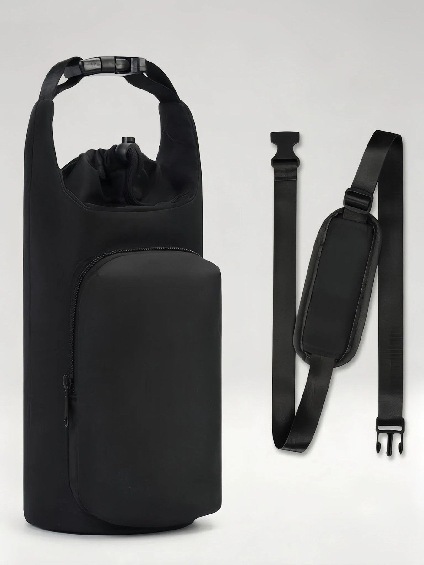 Flexvibe Insulated Bottle Sling Crossbody Bag | Lightweight Water Bottle Carrier for Women - Black