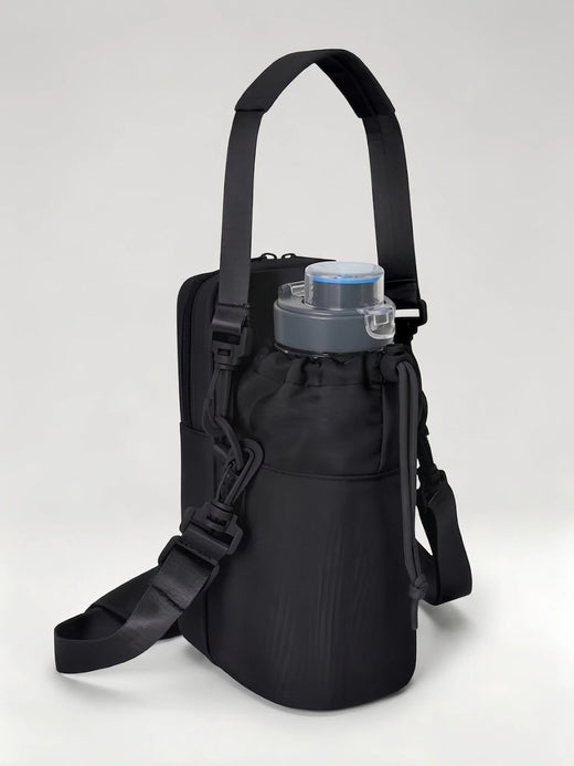 Flexvibe Sport Water Bottle Crossbody Bag | Multi-Pocket Gym Sling, 5 Colors