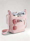 Flexvibe Water Bottle Sling Bag with Side Pocket | Lightweight Crossbody Carrier for Women - Pink