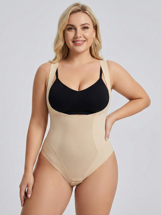 Flexvibe Plus-Size Full Body Smoothing Bodysuit | Tummy Control, XL–4XL