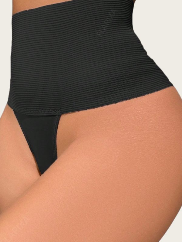 Flexvibe Women's High Waist Tummy Control Thong No Roll Down Postpartum Shaping