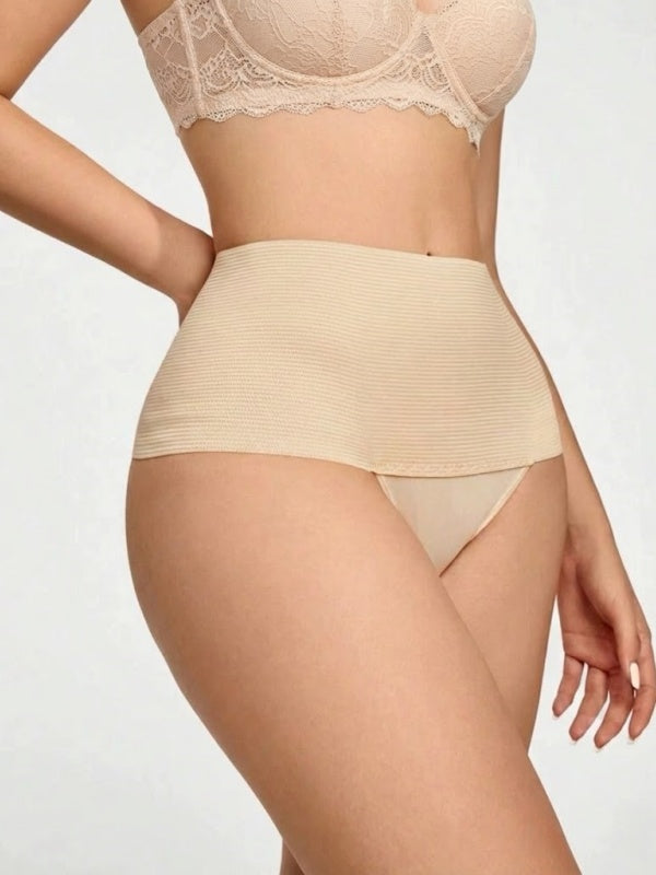 Flexvibe Women's High Waist Tummy Control Thong No Roll Down Postpartum Shaping