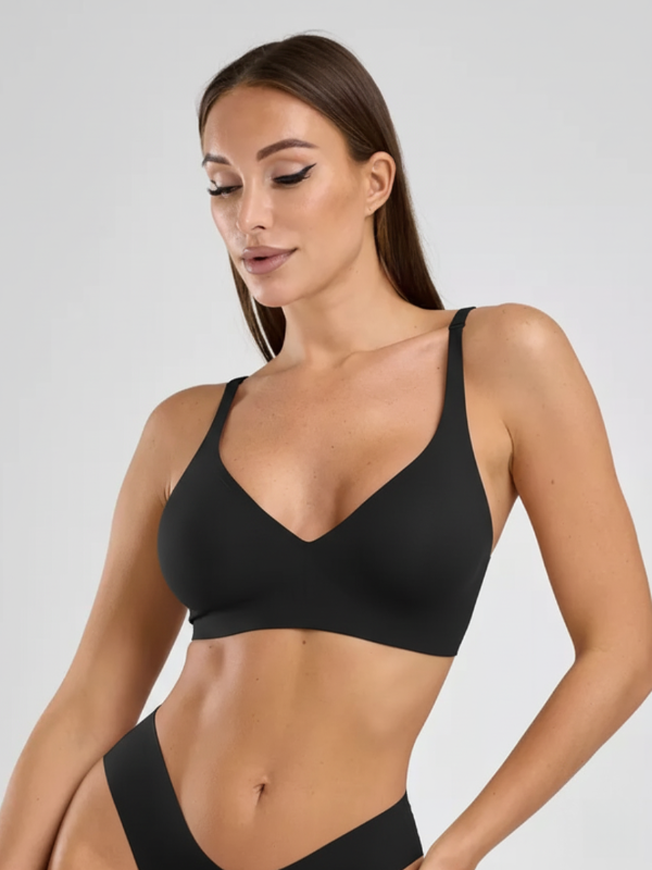 Flexvibe Soft Support Deep V Bra S-3XL - Wireless Seamless Comfortable Daily Wear