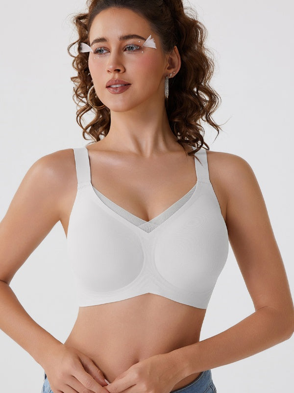 Flexvibe Cross Mesh Seamless Bra S-3XL - Wireless Full-Coverage Comfort Daily Bralette