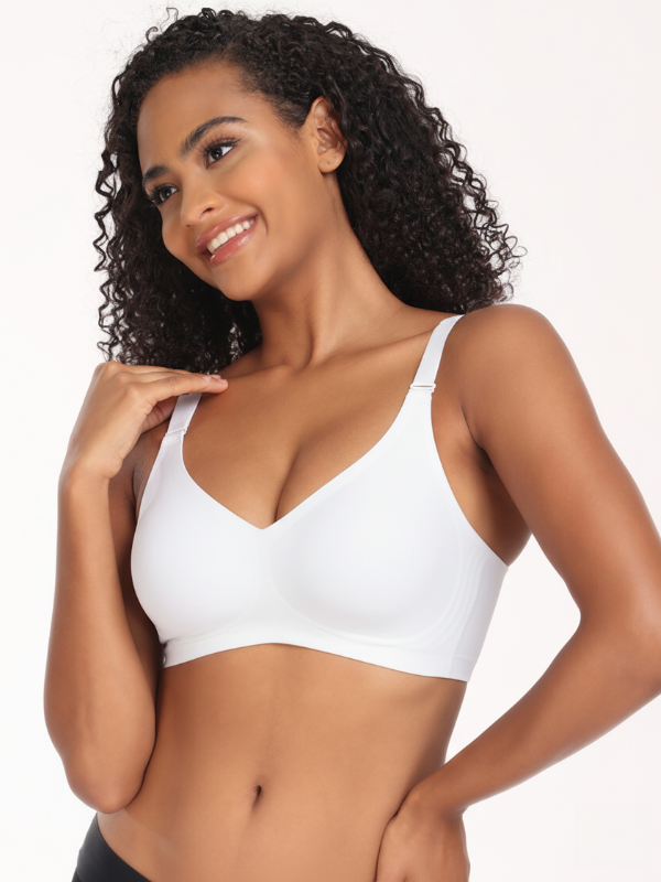 Flexvibe Seamless Wireless Bra S-3XL - 3/4 Cup Breathable Adjustable Straps Bralette
