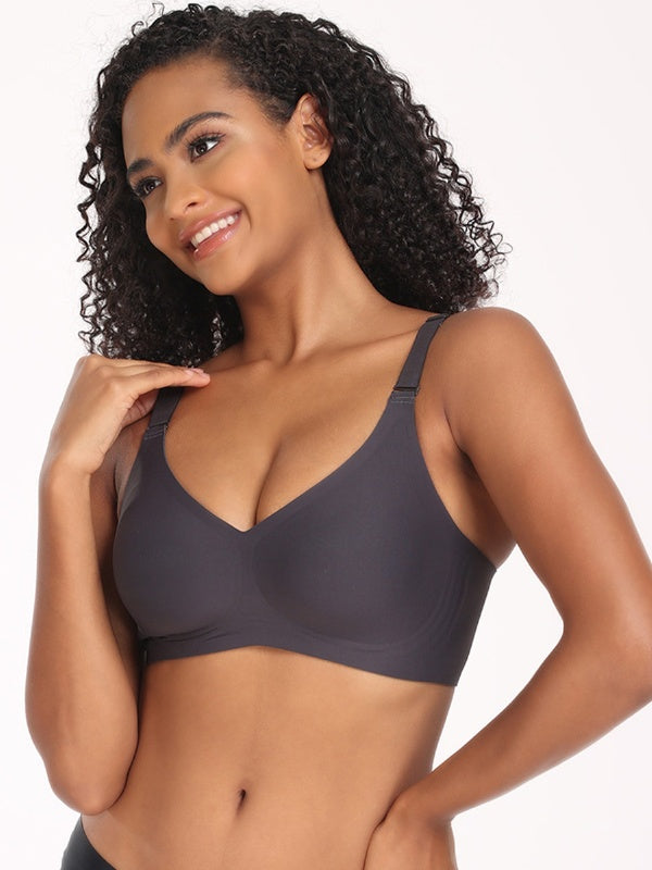 Flexvibe Seamless Wireless Bra S-3XL - 3/4 Cup Breathable Adjustable Straps Bralette
