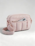 Flexvibe Quilted Everyday Crossbody Bag | Lightweight RFID Pocket Shoulder Bag for Women - Pink