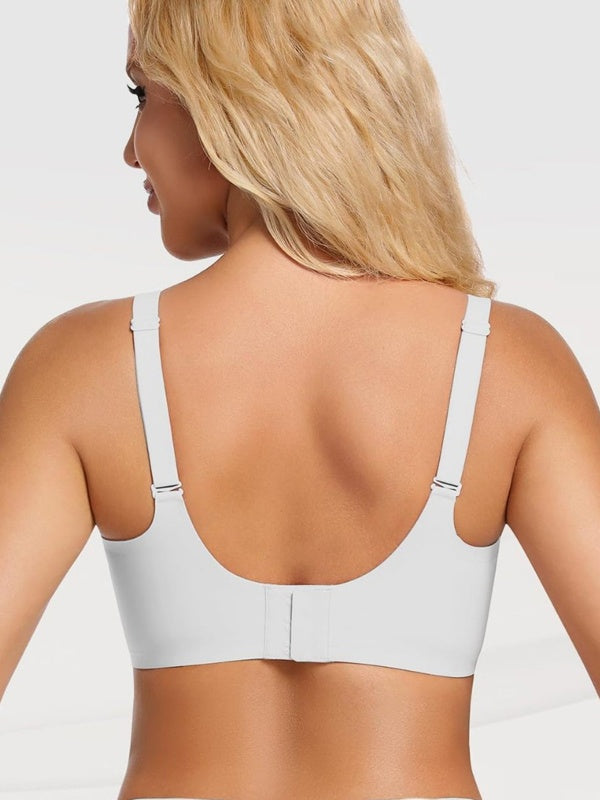 Flexvibe Non-Wired Seamless Deep-V Bra - Soft Support Breathable Invisible Daily Bralette