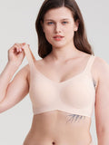 Flexvibe Wireless Bra S-3XL - Seamless 3/4 Cup 3-Row Buckle Comfort Commute Bralette