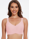 Flexvibe Wireless Bra S-3XL - Seamless 3/4 Cup 3-Row Buckle Comfort Commute Bralette