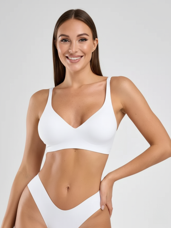 Flexvibe Soft Support Deep V Bra S-3XL - Wireless Seamless Comfortable Daily Wear