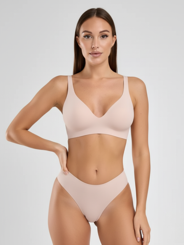 Flexvibe Soft Support Deep V Bra S-3XL - Wireless Seamless Comfortable Daily Wear