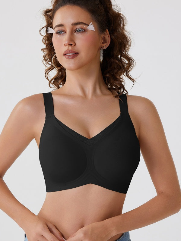 Flexvibe Cross Mesh Seamless Bra S-3XL - Wireless Full-Coverage Comfort Daily Bralette