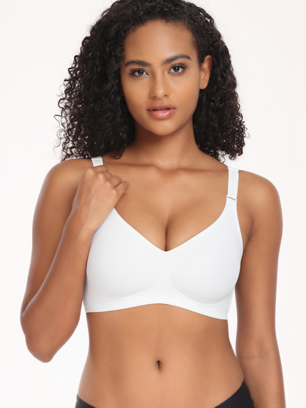 Flexvibe Seamless Wireless Bra S-3XL - 3/4 Cup Breathable Adjustable Straps Bralette