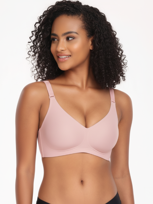 Flexvibe Seamless Wireless Bra S-3XL - 3/4 Cup Breathable Adjustable Straps Bralette