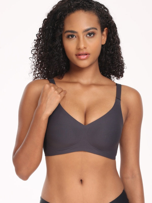 Flexvibe Seamless Wireless Bra S-3XL - 3/4 Cup Breathable Adjustable Straps Bralette