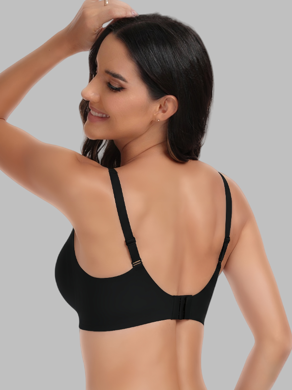 Flexvibe Seamless Full-Coverage Bra S-3XL - Wireless Stable Support Deep V Comfort Bralette