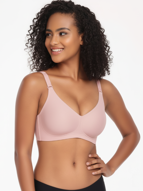 Flexvibe Seamless Wireless Bra S-3XL - 3/4 Cup Breathable Adjustable Straps Bralette