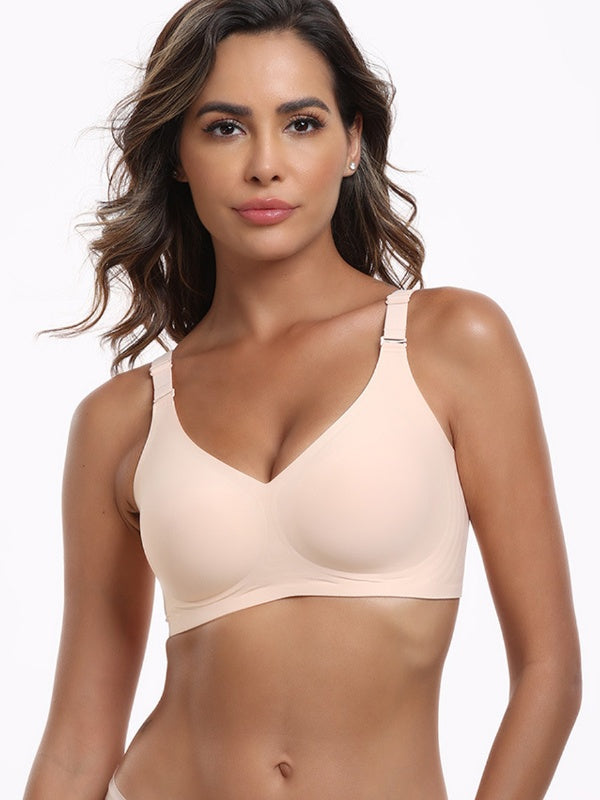 Flexvibe Seamless Wireless Bra S-3XL - 3/4 Cup Breathable Adjustable Straps Bralette