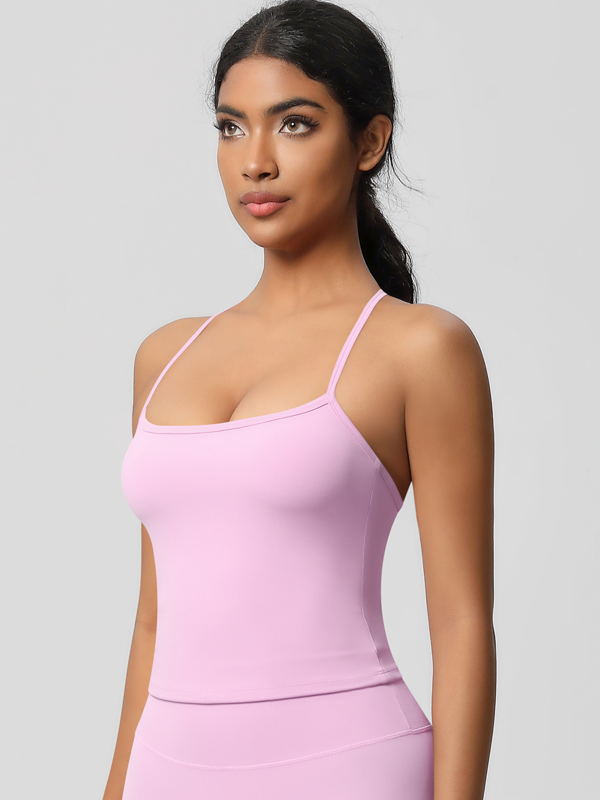 Flexvibe Double-Sided Brushed Longline Sports Bra - Moisture-Wicking Winter Yoga