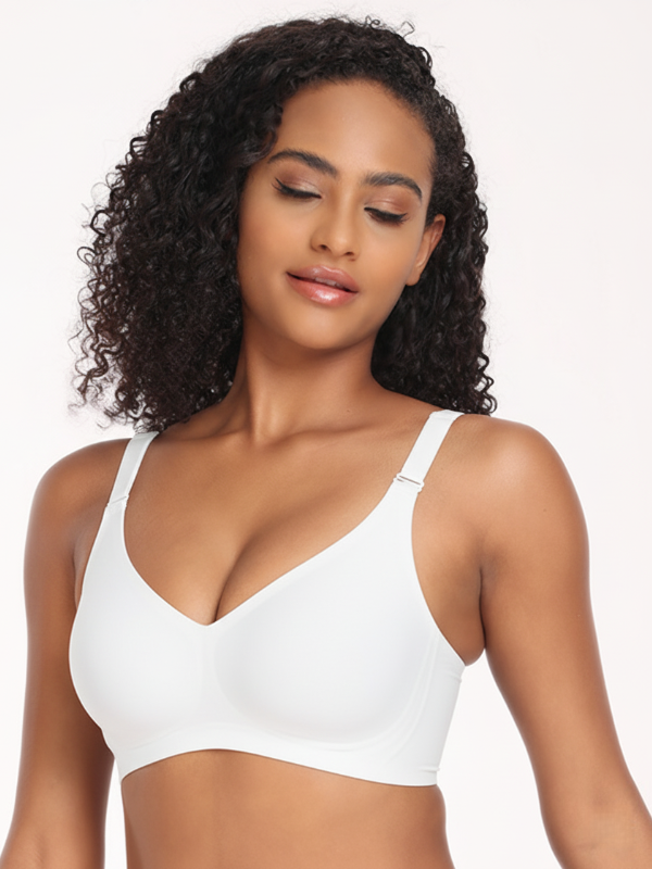 Flexvibe Seamless Wireless Bra S-3XL - 3/4 Cup Breathable Adjustable Straps Bralette