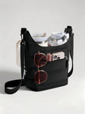 Flexvibe Water Bottle Sling Bag with Side Pocket | Lightweight Crossbody Carrier for Women - Black