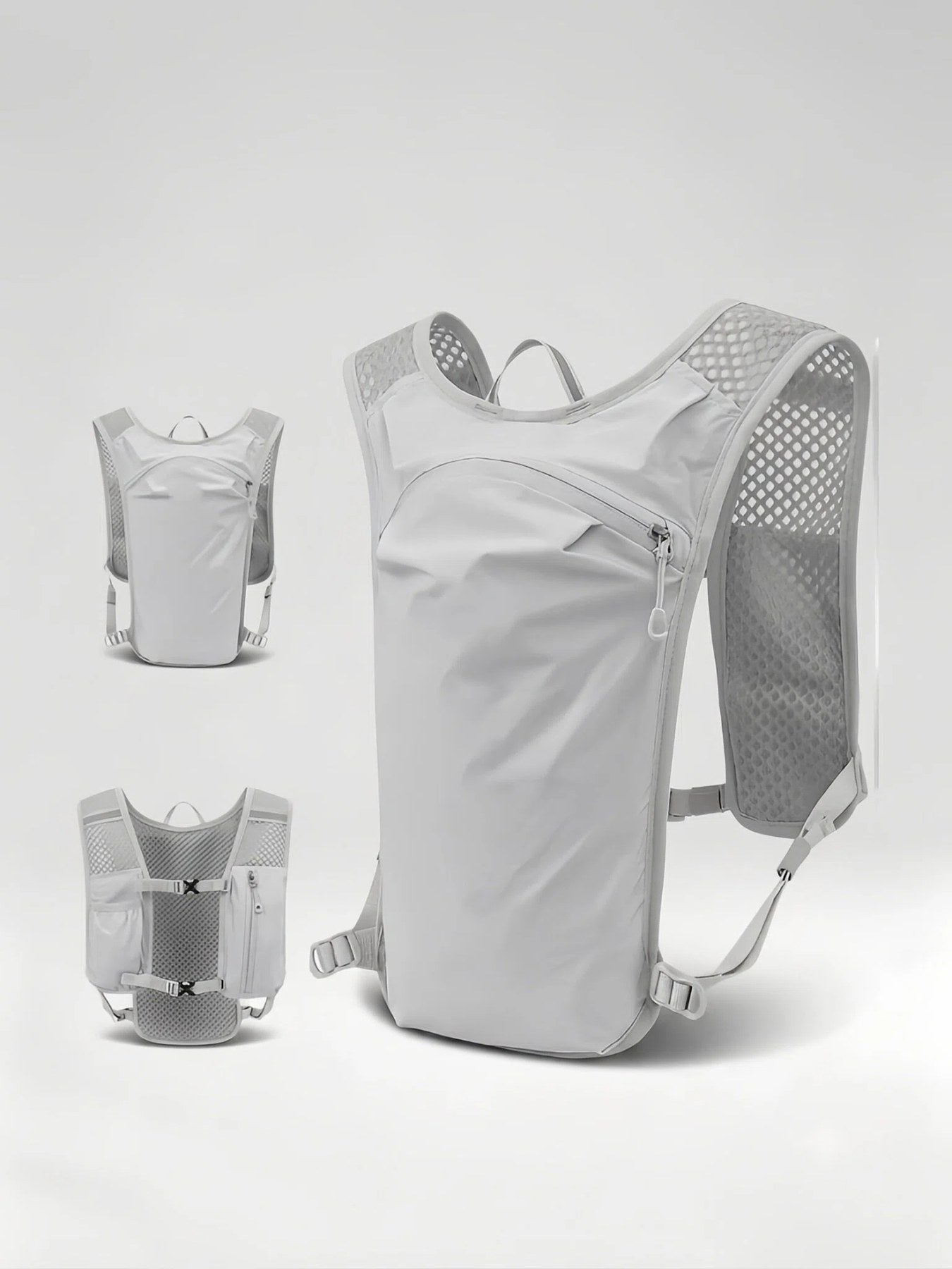 Flexvibe Slim Running Vest Backpack | Lightweight Hydration Crossbody Pack for Women - Gray