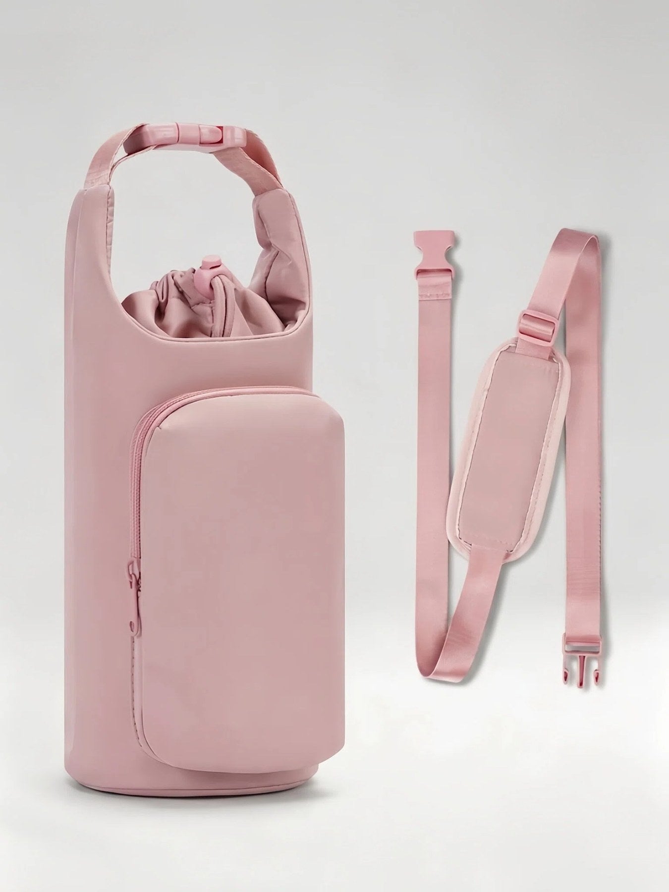 Flexvibe Insulated Bottle Sling Crossbody Bag | Lightweight Water Bottle Carrier for Women - Pink