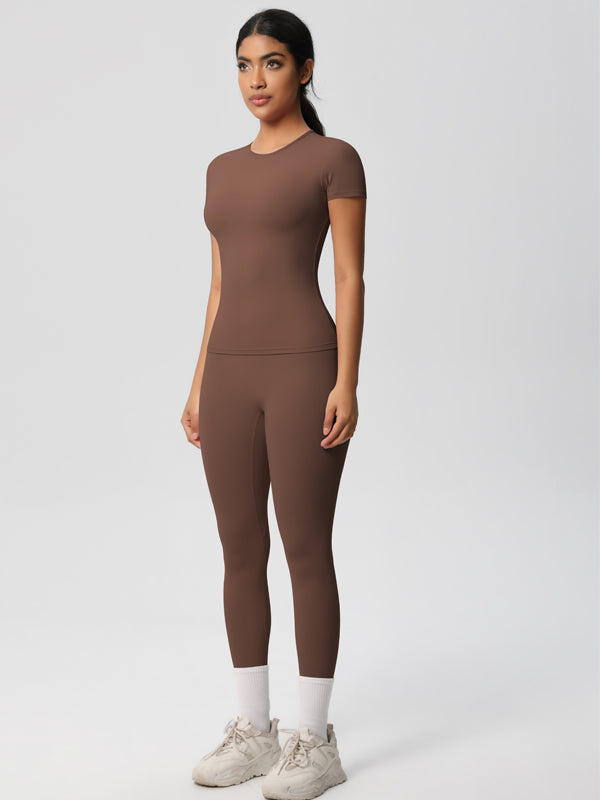 Flexvibe High-Waisted Stretchy Yoga Set - Double-Sided Brushed Versatile Athletic Wear