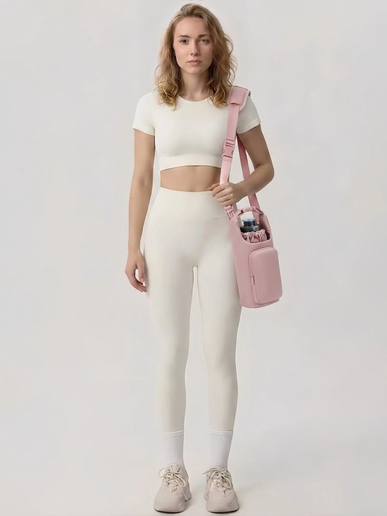 Flexvibe Insulated Bottle Sling Crossbody Bag | Lightweight Water Bottle Carrier for Women - Pink