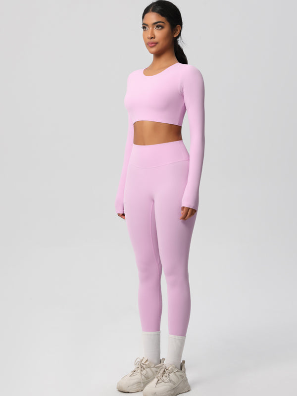 Flexvibe High-Waisted Solid Yoga Set - Elastic Comfortable Breathable Women’s Activewear
