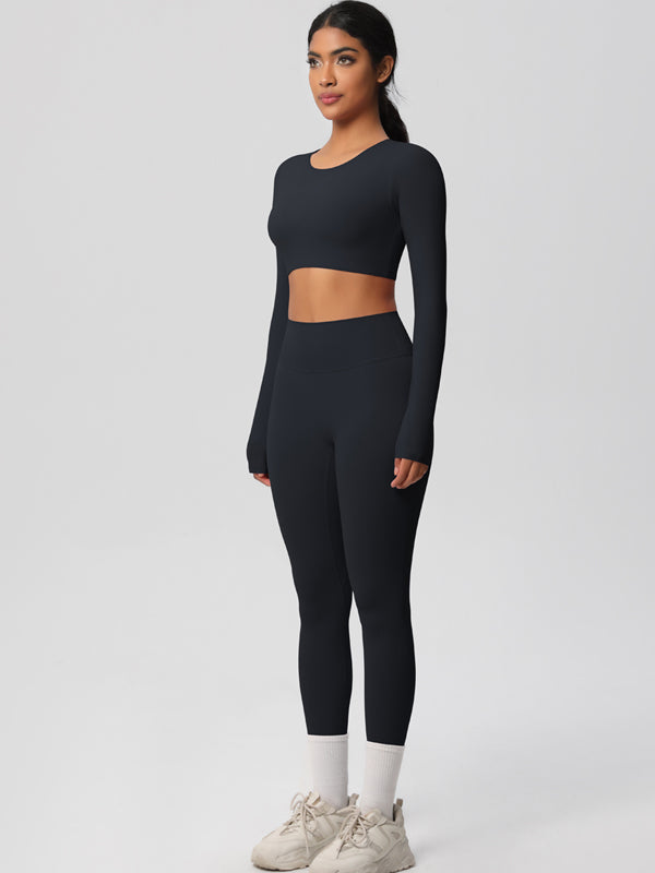 Flexvibe High-Waisted Solid Yoga Set - Elastic Comfortable Breathable Women’s Activewear