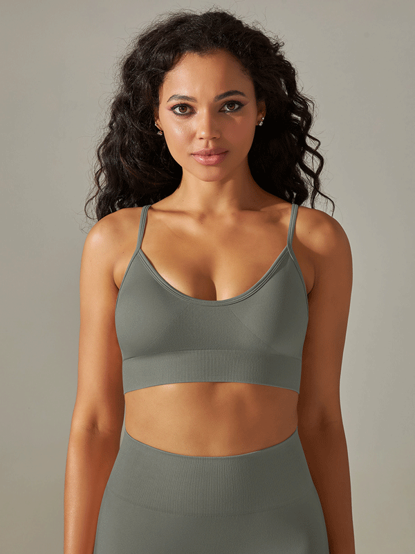 Flexvibe Seamless Sports Bra Wireless Back Beautifying High Elastic Breathable