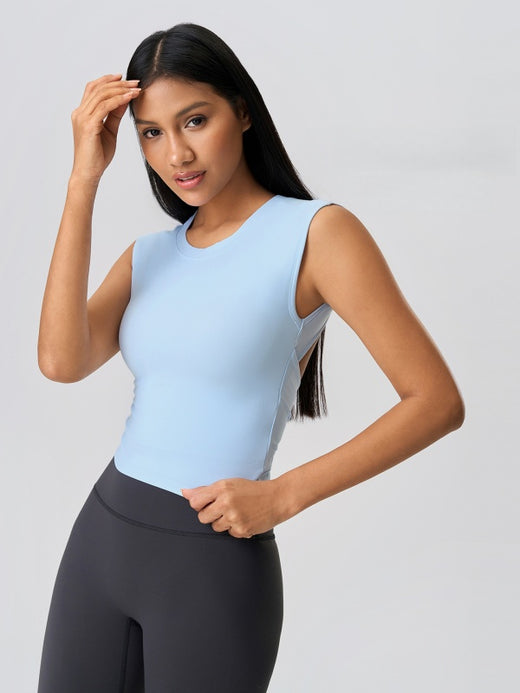 Flexvibe Sleeveless Yoga Tank Top - Breathable Moisture-Wicking Non-Slip Gym